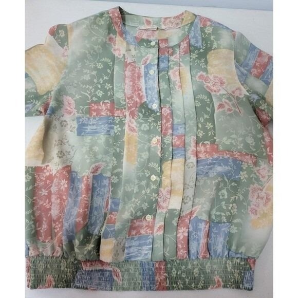 Vintage Alfred Dunner Pastel Floral Top - Picture 7 of 7
